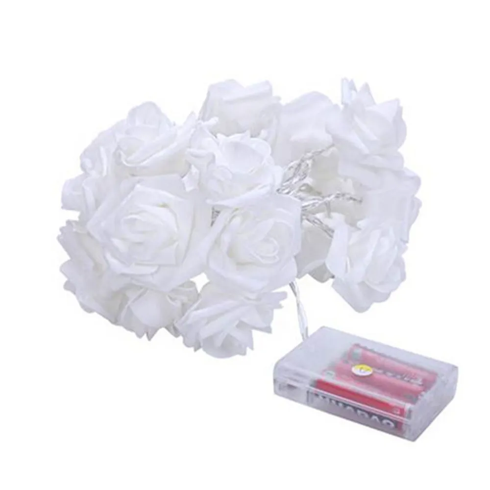 LED玫瑰花燈串 玫瑰花 情人節 白玫瑰花 求婚 告白神器 仿玫瑰花(造型燈串 玫瑰花燈串)