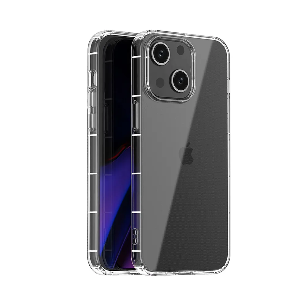 【SuperPG】IPhone 15 PLUS 6.7吋 加厚防摔清水殼空壓殼保護套