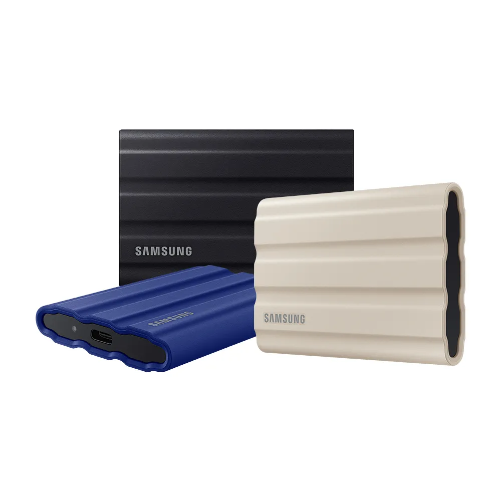 2入【Samsung 三星】T7 Shield 1TB Type-C USB 3.2 Gen 2 外接式ssd固態硬碟(靛青藍)(MU-PE1T0R/WW)