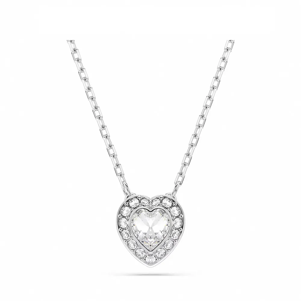 【SWAROVSKI 施華洛世奇】官方直營 Ariana Grande x Swarovski 鏈墜 心形 愛心 鍍白金色 | 5720852