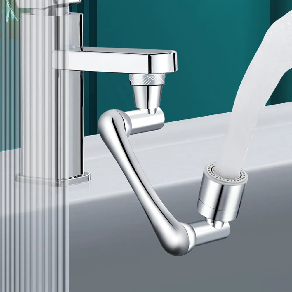 【Kyhome】1440°旋轉水龍頭延伸器 萬向水龍頭轉接頭 起泡器 雙出水節水器(廚房/浴室 洗漱神器)