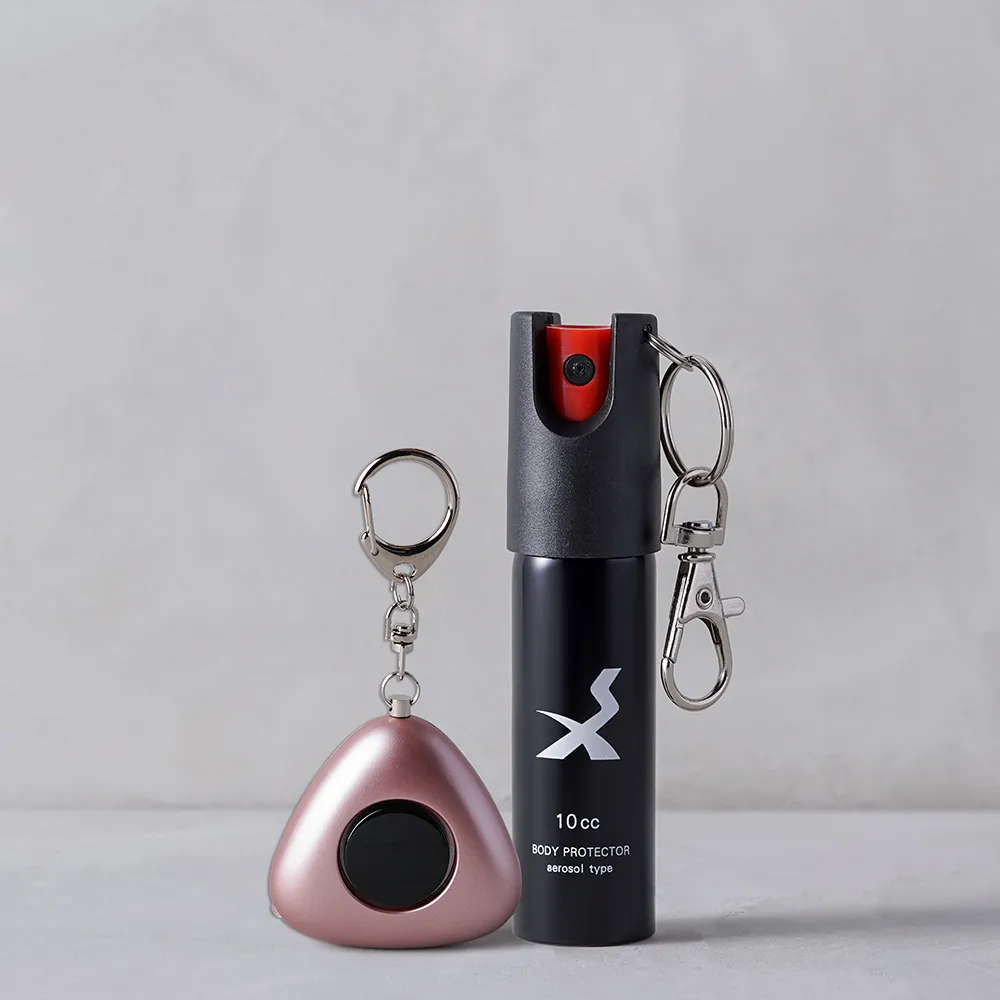 【防災專家】防狼噴霧+防狼警報器超值組合 2入組(防誤觸開關 防身 防狼 防狼噴霧器 辣椒水 捷運防護)