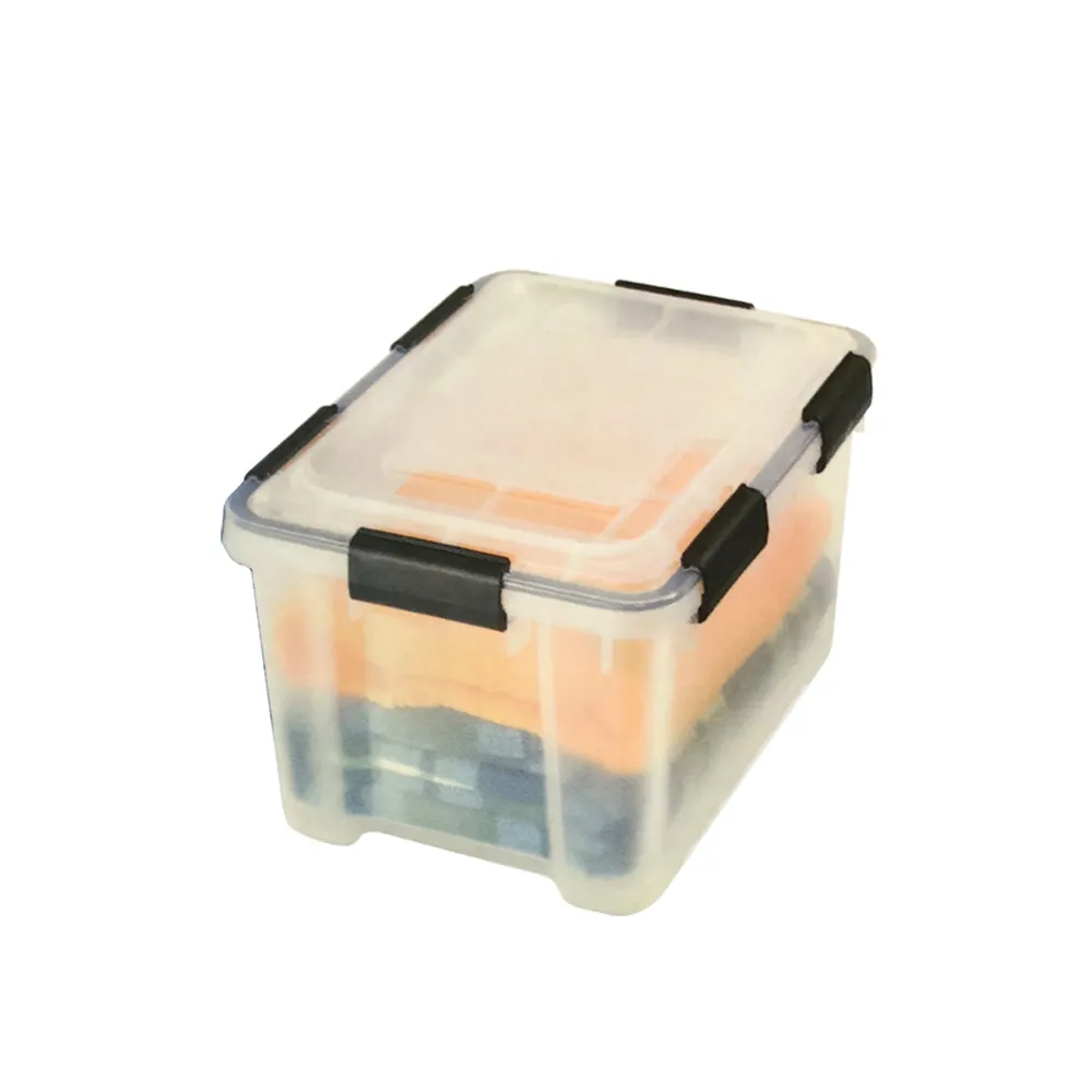 【KEYWAY 聯府】FINE防潮整理箱55L 附輪-4入(KT55 密封置物箱 大容量 搬家箱 衣物棉被收納 台灣製)