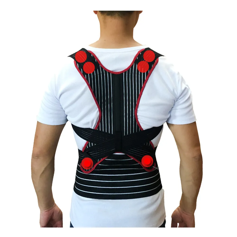 【菁炭元素】鍺+磁能 挺立開肩護腰帶 1件組(6顆鍺片 2顆磁石 電視節目推薦 鍺 磁力貼)
