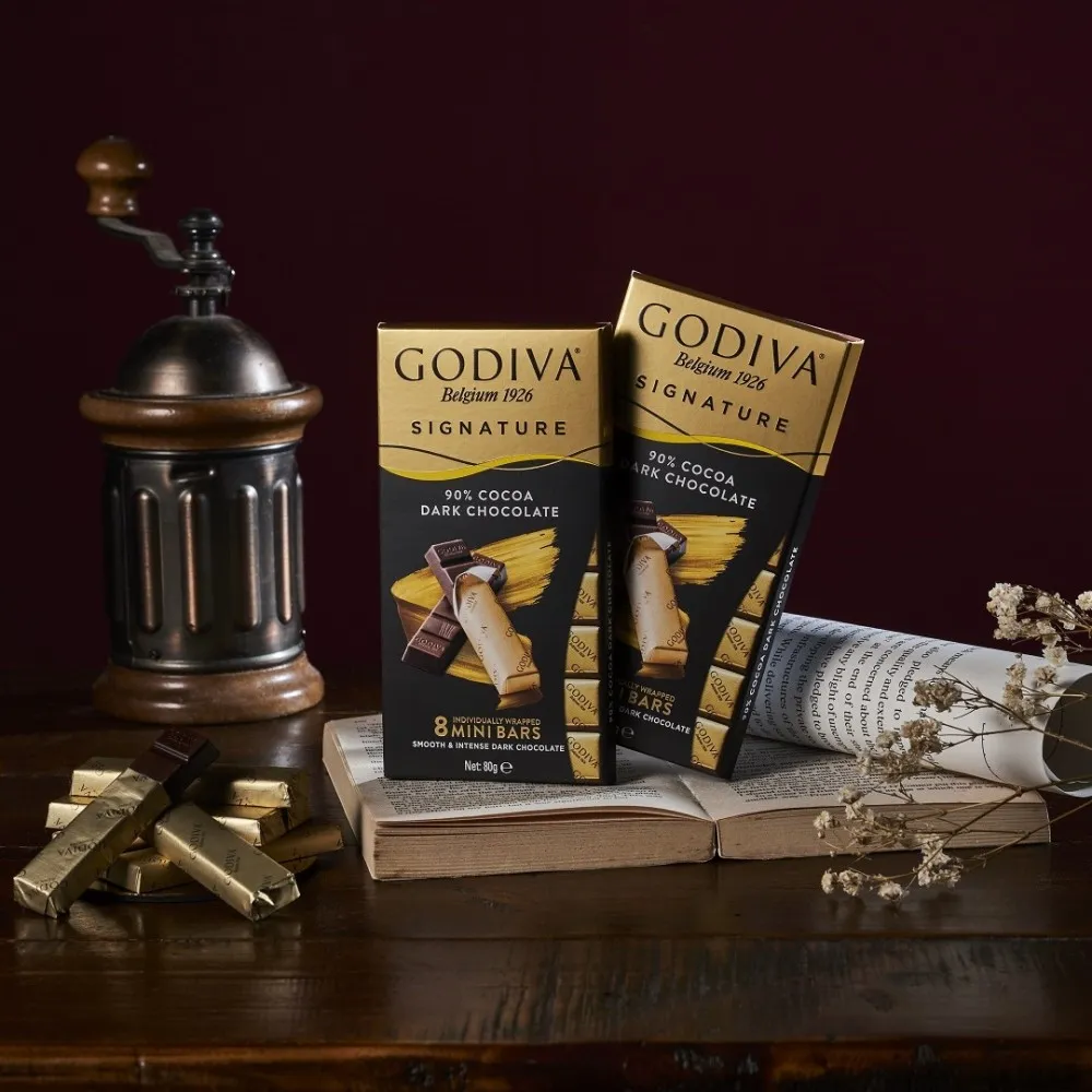 【GODIVA】醇享系列90%黑巧克力4片(生日禮、情人節、雙11、1111)