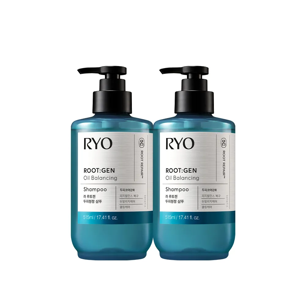 【RYO 呂】官方直營 ROOTGEN強韌蘊髮零油感平衡控油洗髮精515mlX2入 (保濕 控油)