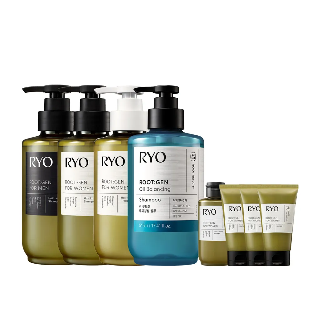 【RYO 呂】官方直營 ROOTGEN強韌蘊髮洗髮精/護髮膜515mlx2入(男性專用/女性專用/零感控油)