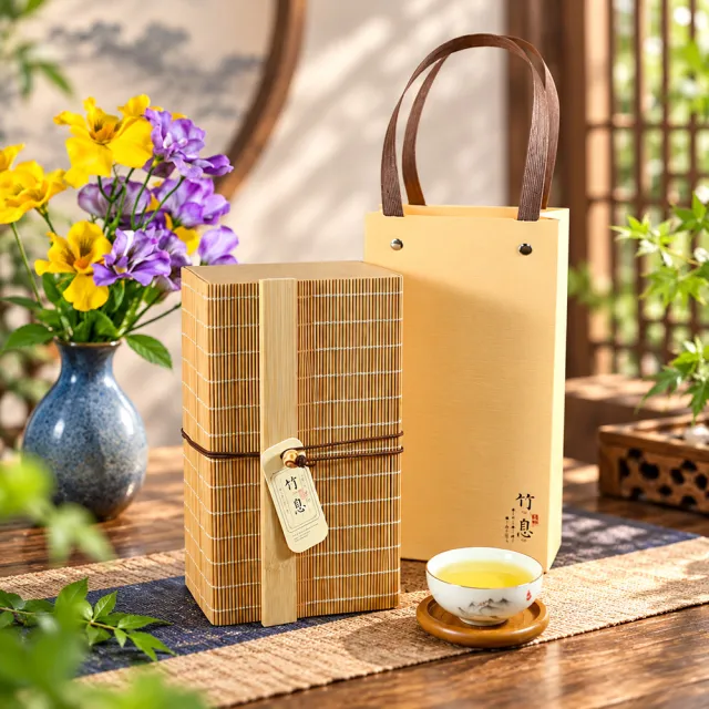 【龍源茶品】竹息禪風杉林溪流瀧頭冷冽香韵烏龍高山茶葉禮盒(75g/包-共150g;生青茶;無焙火;年節送禮推薦)