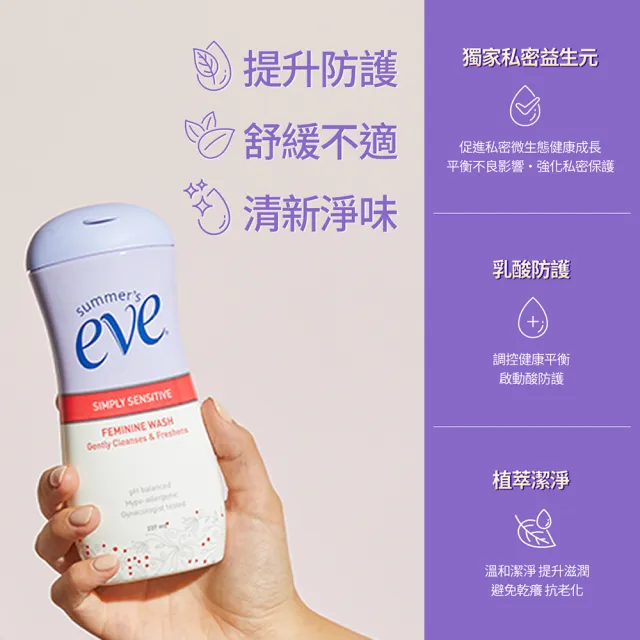 【Summer’s Eve 舒摩兒】緊實賦活組-青春露+浴潔露(私密清潔 私密保養 舒緩乾癢)
