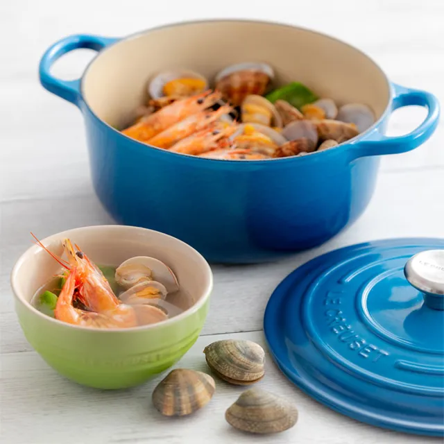 【Le Creuset】瓷器韓式飯碗(馬賽藍)