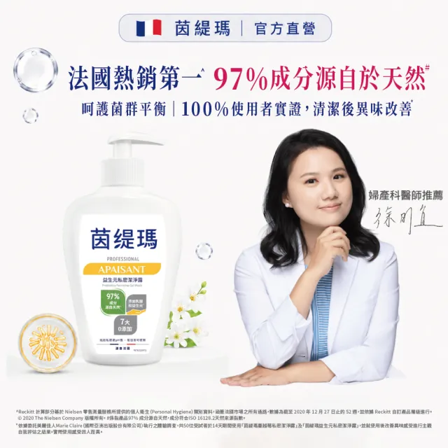 【茵緹瑪】益生元私密潔淨露(200ml/瓶)+杜蕾斯特級潤滑劑(50ml/瓶)