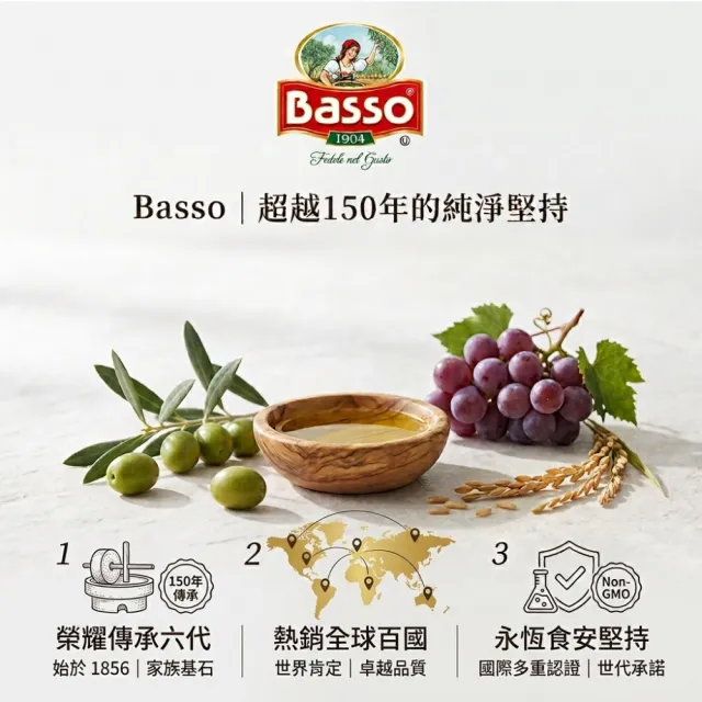 【BASSO 巴碩】義大利純天然酪梨油 1000ml x3瓶 超值組_cp(適合各式高溫料理)