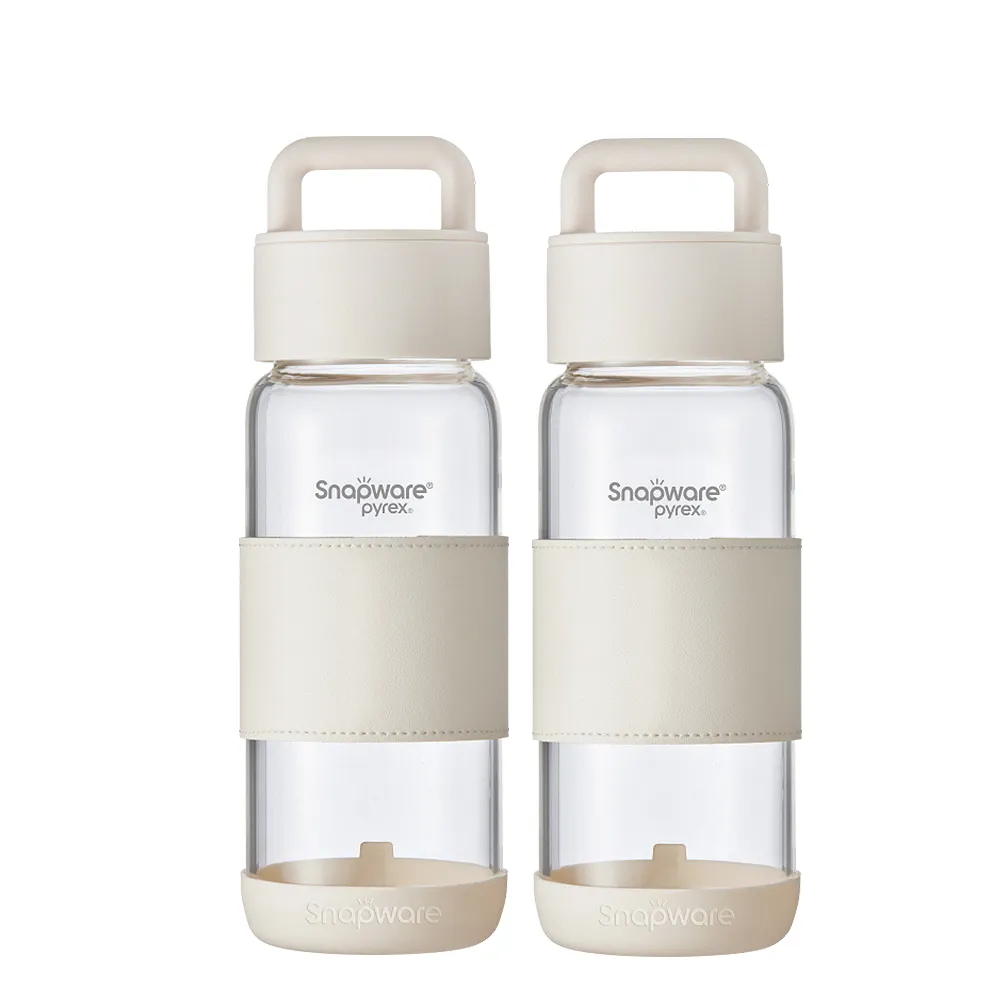 【CorelleBrands 康寧餐具】買一送一晶透隨身手提耐熱玻璃水瓶710ml