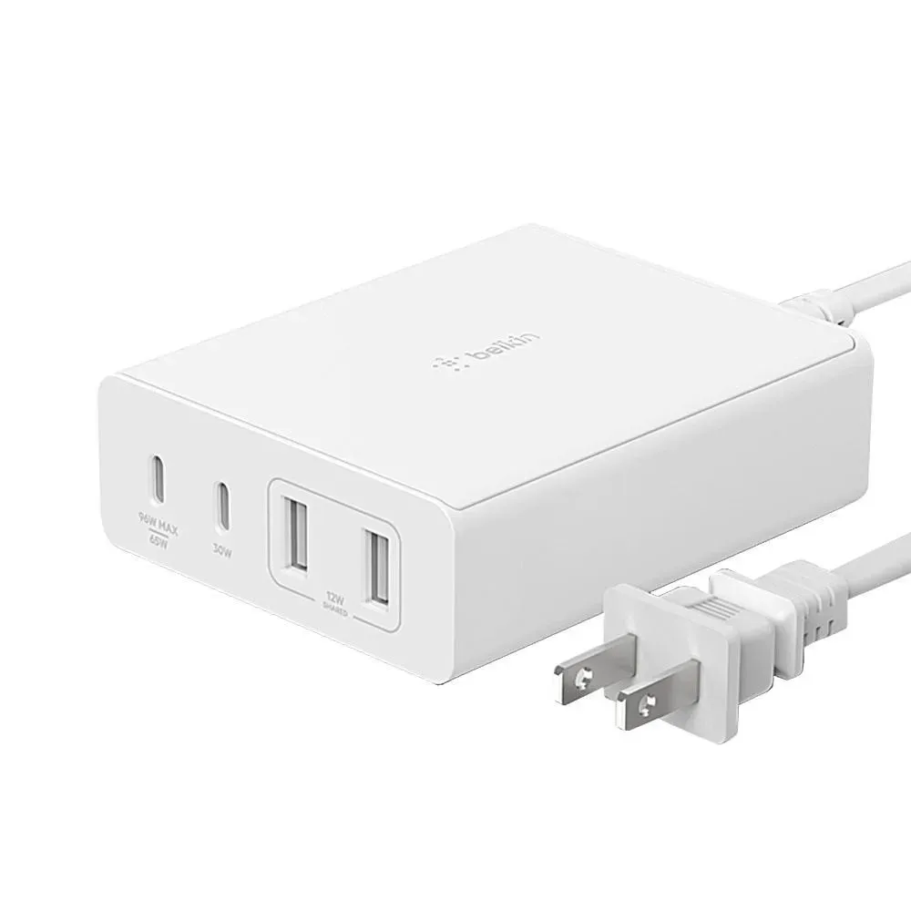 【BELKIN】BOOST↑CHARGE™☆PRO 4 孔 108W GaN氮化鎵 充電器(WCH010dqWHTW)