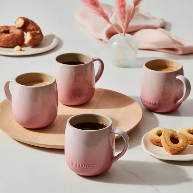 【Le Creuset】瓷器蛋蛋馬克杯380ml(含羞草黃)