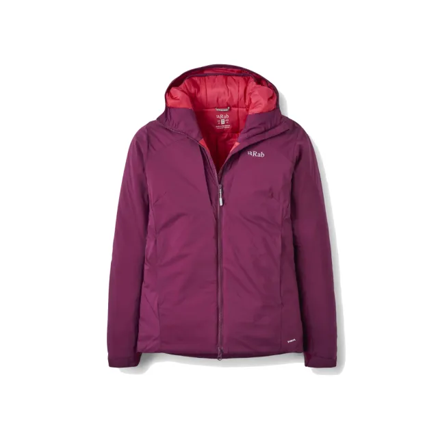 【RAB】Xenair Alpine Jacket W 防風保暖化纖連帽外套 女款 桑葚紫 #QIP10