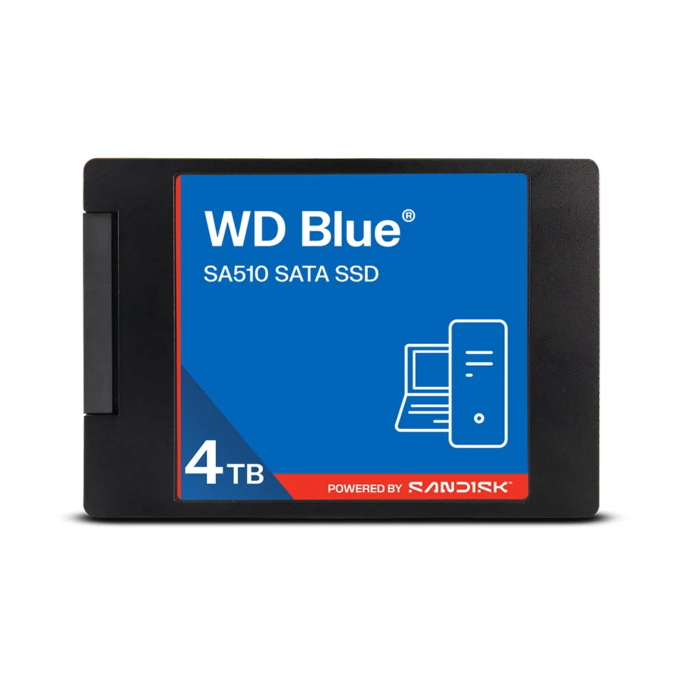 【WD 威騰】WD BLUE 藍標 SA510 4TB 2.5吋 SATA SSD(WDS400T5B0A-00LMP0)