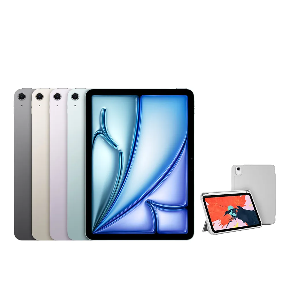 【Apple】2026 iPad Air M4晶片/13吋/WiFi/256G 平板電腦(三折筆槽殼+鋼化保貼組