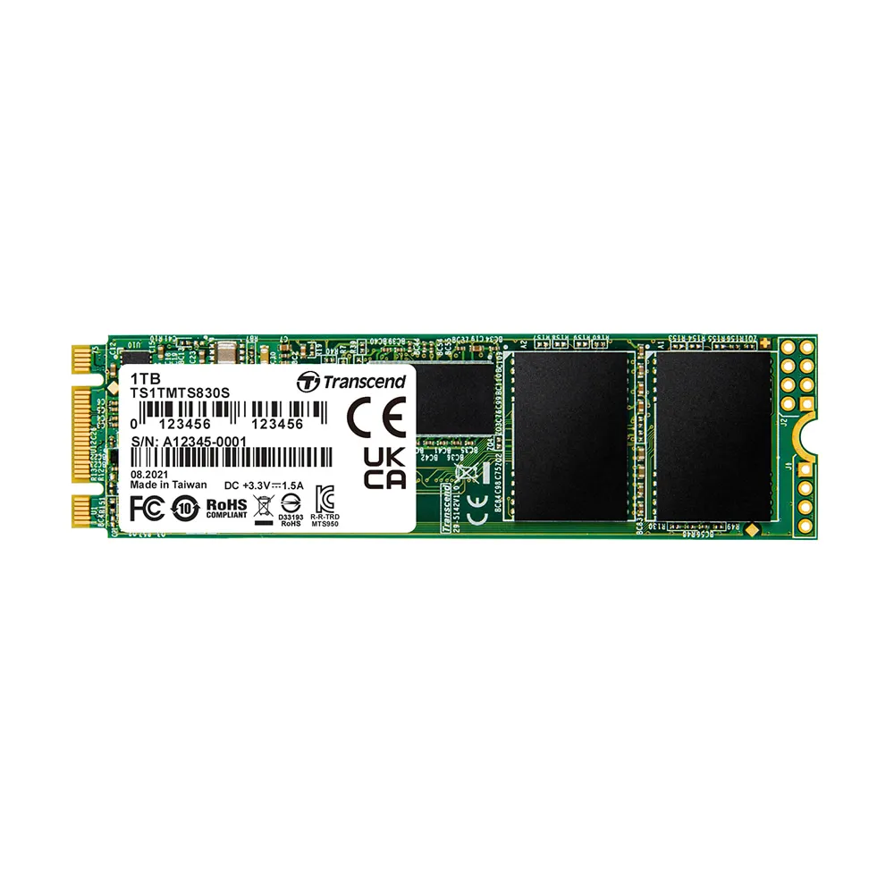 【Transcend 創見】MTS830S 1TB M.2 2280 SATA III SSD固態硬碟(TS1TMTS830S 新舊包裝隨機出貨)