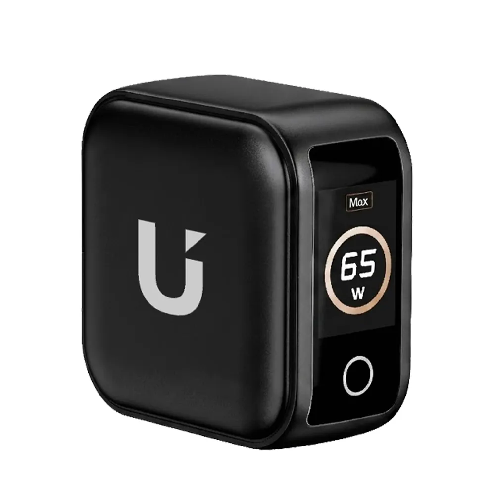 【UKKO】65W GaN 氮化鎵 PD3.2/AVS 3孔 (2C1A) AI 溫控急速充電器 (黑)