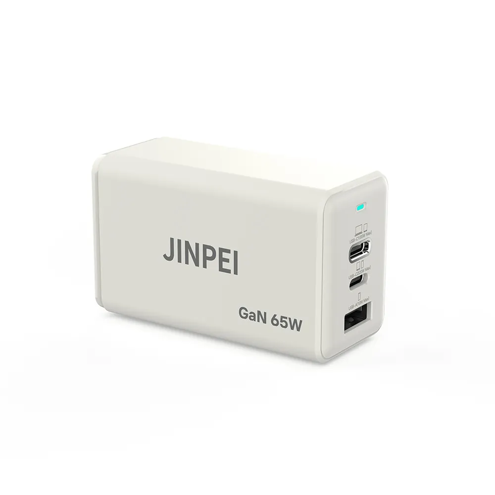 【JINPEI 錦沛】65W GaN氮化鎵 Type-C三孔快充充電器 支援iPhone17 16 Mac筆電充電頭