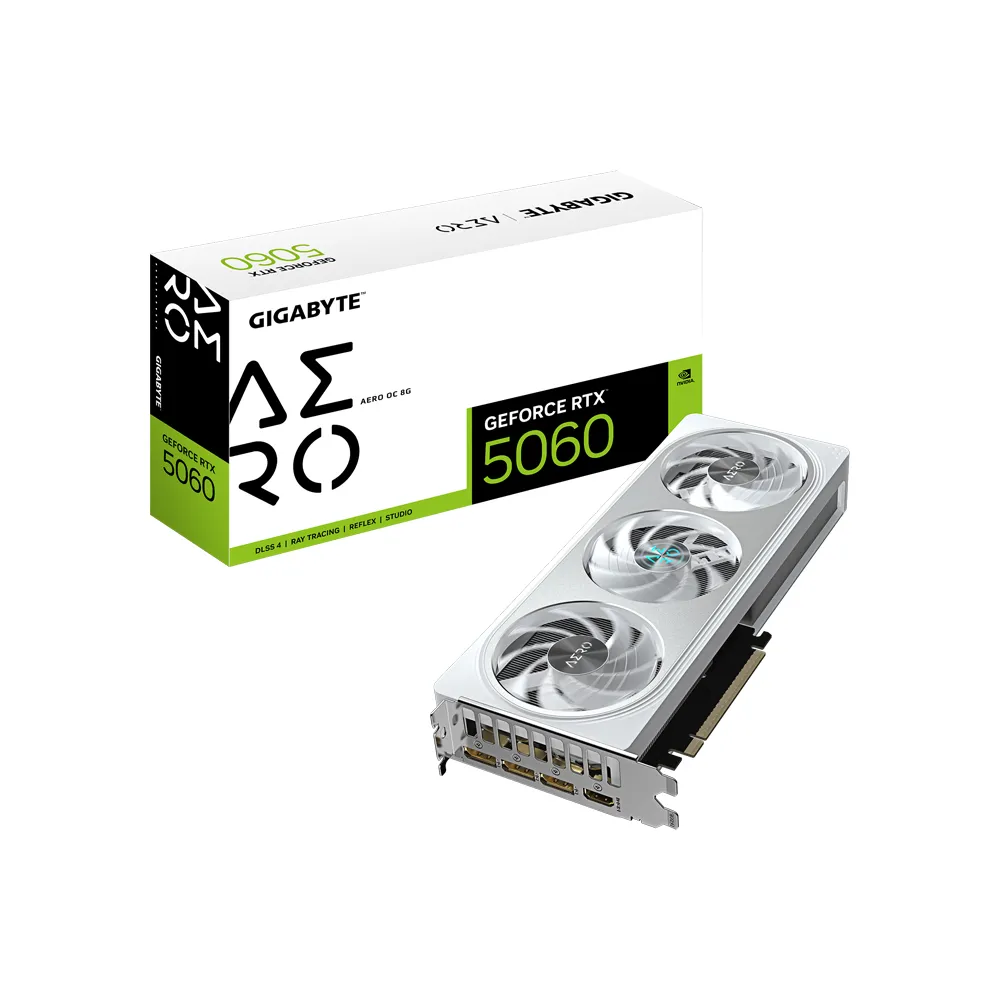 【GIGABYTE 技嘉】GeForce RTX 5060 AERO OC 8G 顯示卡(GV-N5060AERO OC-8GD)