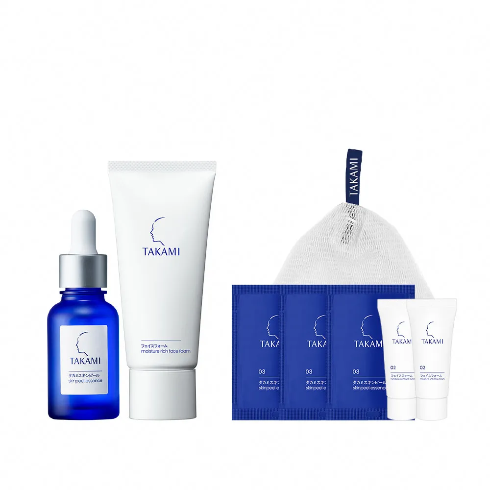 【TAKAMI】官方直營 角質養護全明星保養組(潔顏乳80g+小藍瓶30ml/前導精華/洗面乳)