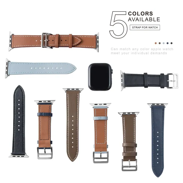 【B. leather】Apple Watch 錶帶 S11/10/9/8/7/6/5/4/3/2/1/SE系列/Ultra系列 質感美學皮革錶帶