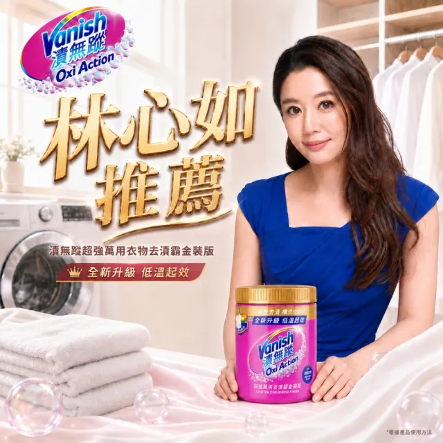 【Vanish 漬無蹤】超強萬用去漬霸金裝版1kgx2(漂白、護衣、殺菌、去污劑、去漬劑)