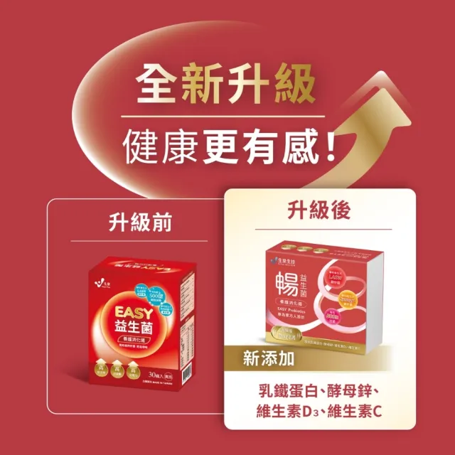 【Vital Biotech 生泉生技】暢 益生菌兩盒(30條/盒 500億高標活菌 維持消化道健康 排便順暢)