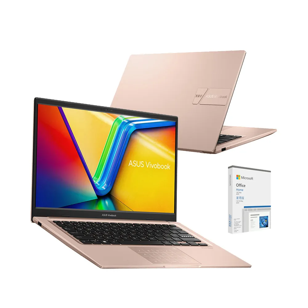 【ASUS 華碩】Office2024組★14吋Core 5輕薄筆電(Core 5-120U/8G/512G SSD/W11/VivoBook X1404VA)