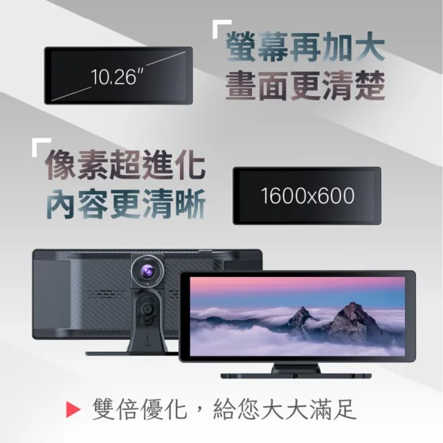 【ALC】官方旗艦館 i10 4K Plus 10.3吋大觸控 多功能智慧CarPlay 雙鏡行車記錄器(贈32G記憶卡)