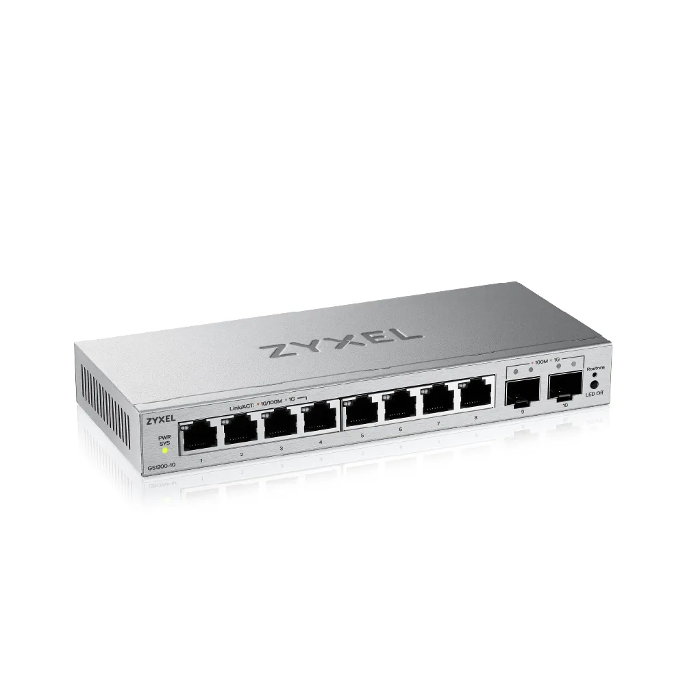 【ZyXEL 合勤】GS1200-10 網頁式管理型10埠Gigabit乙太網路交換器