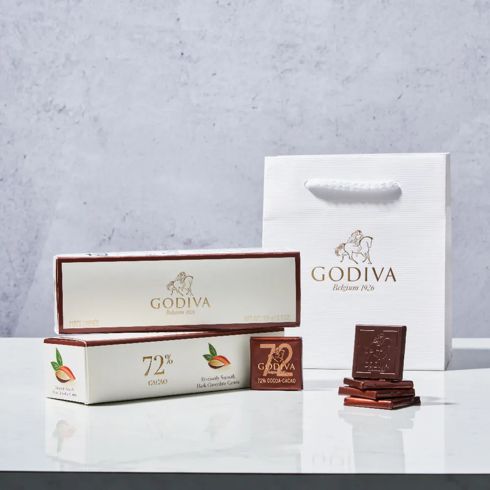 【GODIVA】片裝72%黑巧克力禮盒21片裝(生日禮、情人節、雙11、1111)