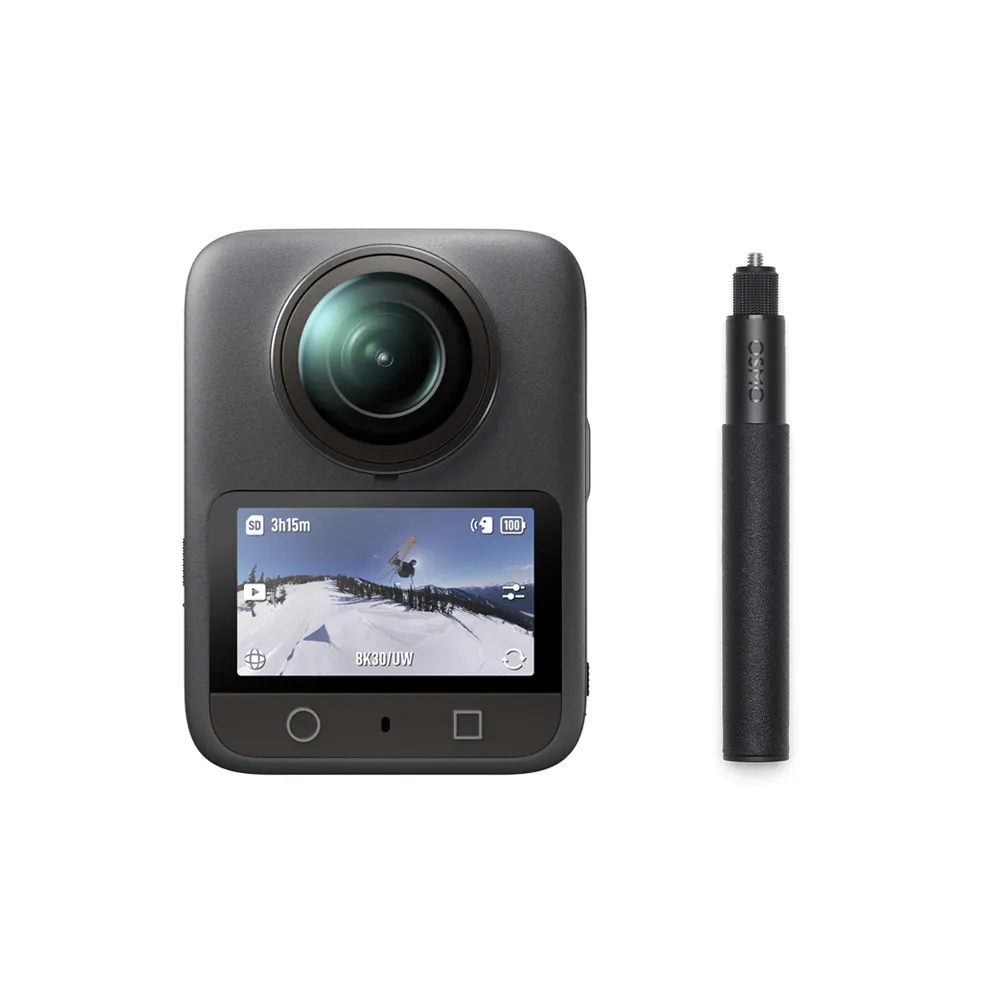 【DJI】OSMO 360標準套裝 全景相機/運動相機｜1英吋CMOS+70公分隱形自拍桿(聯強國際貨)