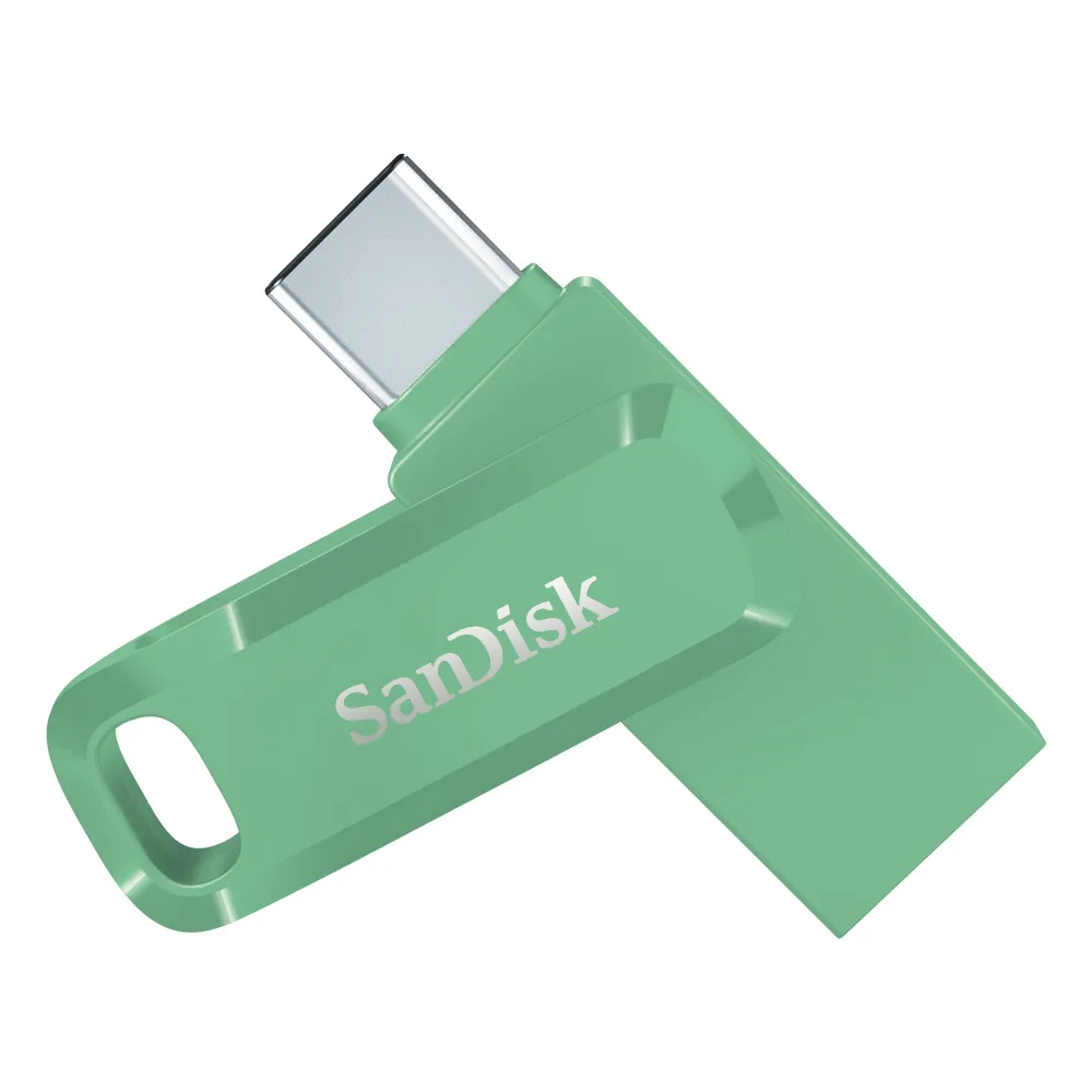 【SanDisk 晟碟】[全新版] 128 GB  Ultra Go USB3.2 TYPE-C 5年保固 草本綠(高速讀取400MB/s 雙用隨身碟)