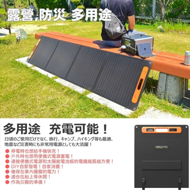 【GOODGOODS】200W太陽能充電板 折疊攜帶式 露營 野營 防災用(適用大部分儲能電站)