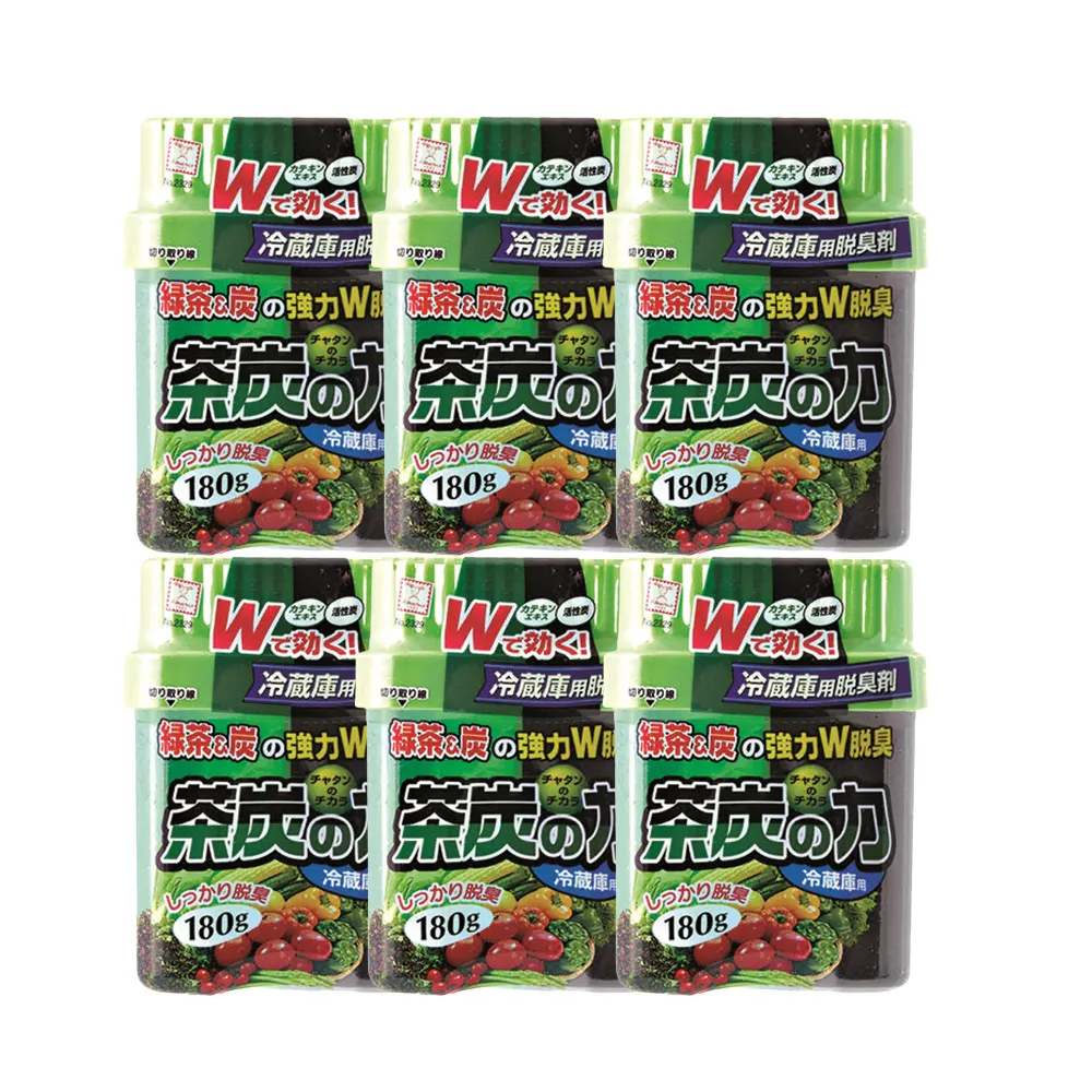 【KOKUBO】茶炭脫臭劑180g-6入組(冷藏庫用/除臭劑)