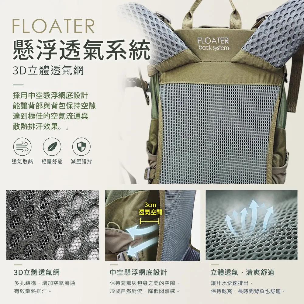 【DIBOTE 迪伯特】極輕特仕版。專業登山休閒背包(35L)
