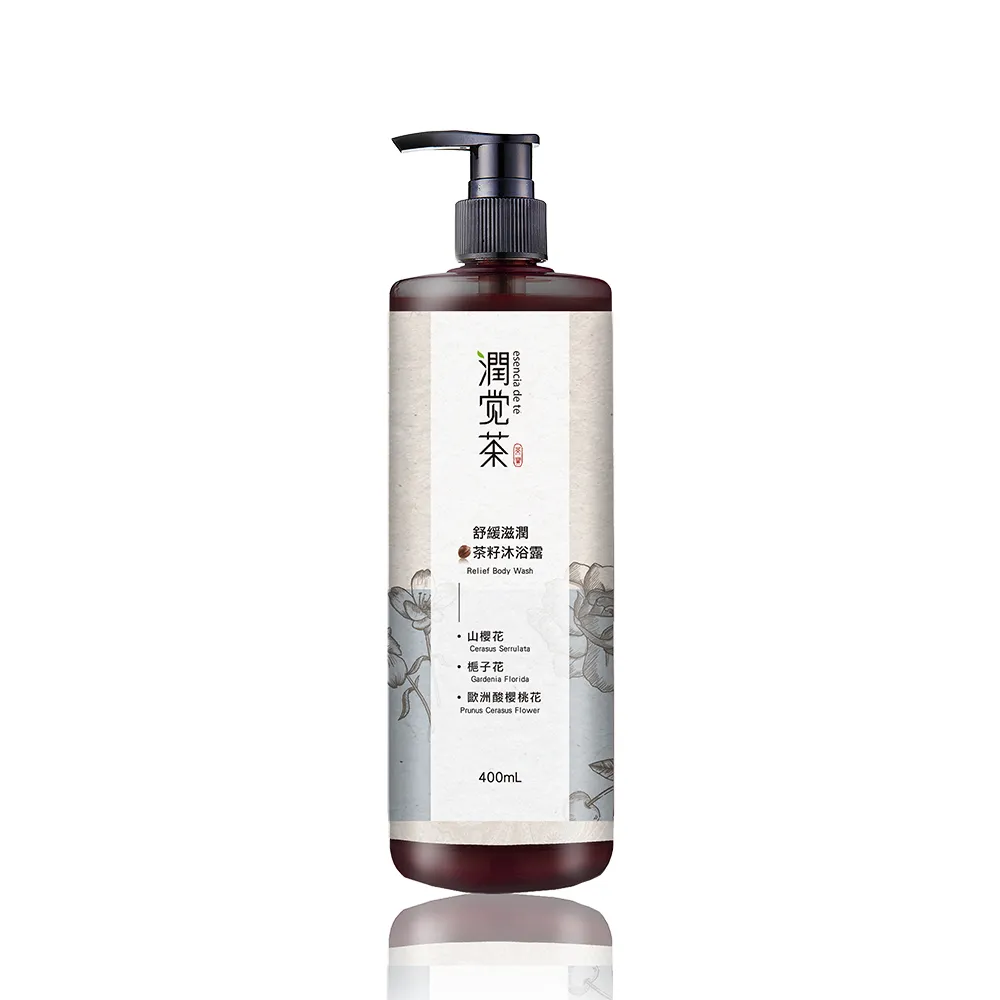 【TEAPOWER 茶寶】潤覺茶 舒緩滋潤茶籽沐浴露400mL 3入組