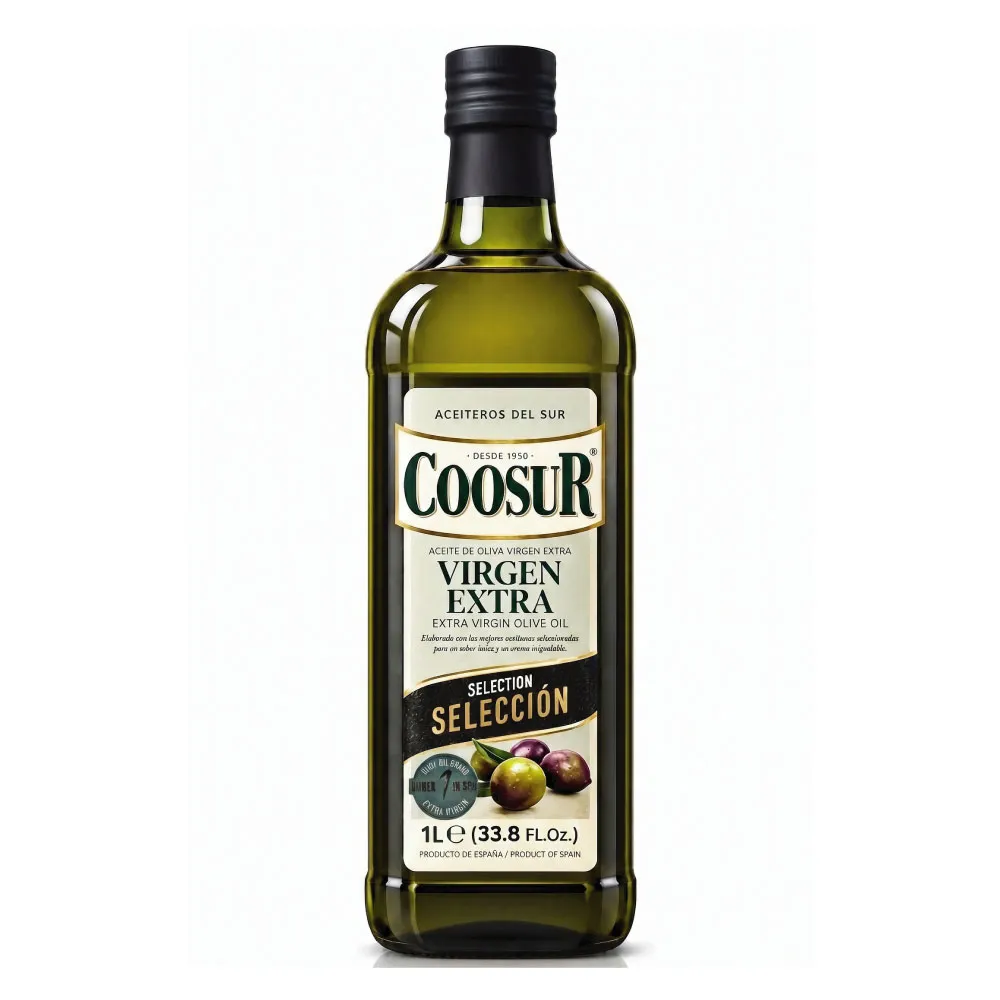 【Coosur 山富】特級初榨橄欖油1000ml-1瓶 玻璃瓶裝(可生飲)