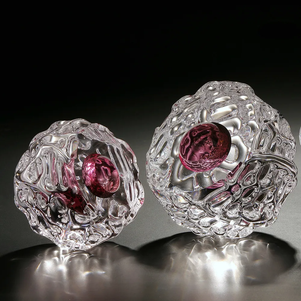 【TOP ART LIVING】素心澄明 Pure-小-紫紅 圖左(琉璃  送禮 藝品 藝術禮品 立陶宛製)