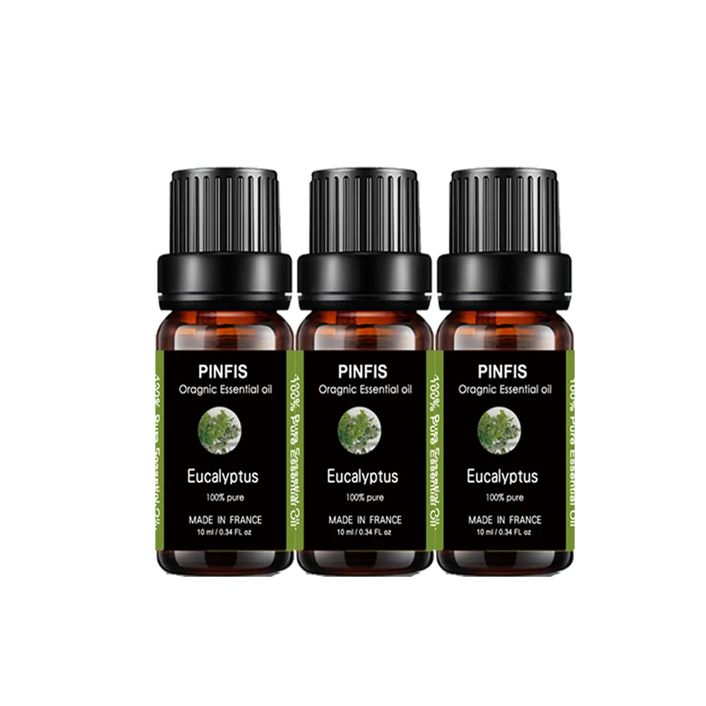 【PINFIS 品菲特】法國有機尤加利純精油-歐盟Ecocert有機認證-3入(10ml)