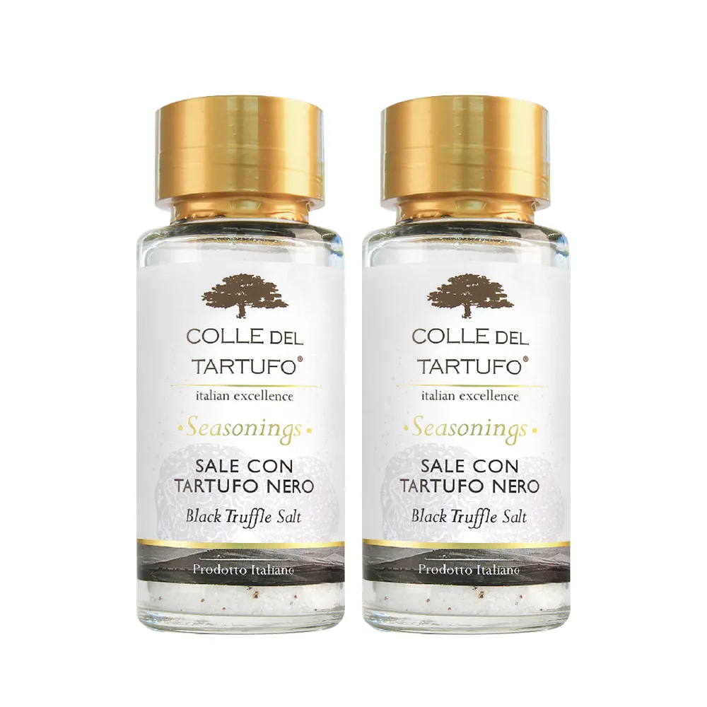 【Colle del Tartufo 柯爾德】義大利原裝進口黑松露鹽100gx2入(義大利私廚配方-一匙變廚神)