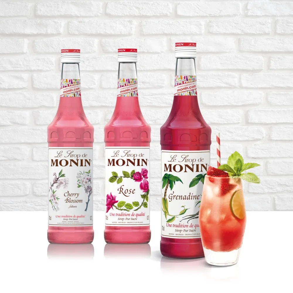 【MONIN】系列風味糖漿700ml(石榴汁風味/玫瑰風味/櫻花風味)