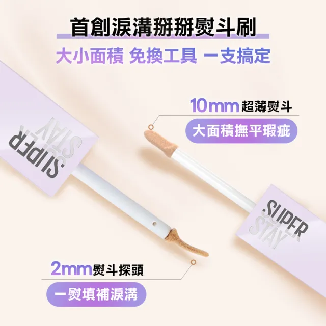 【MAYBELLINE 媚比琳】SUPER STAY淚溝無痕遮瑕膏10ml_2入組(遮瑕)