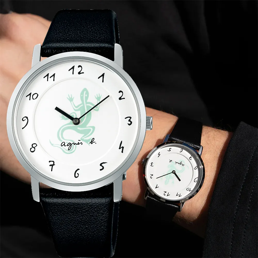 【agnes b.】marcello 35週年限量款霓虹腕錶-34mm(VJ20-KVP0Z/BJ5024X1)