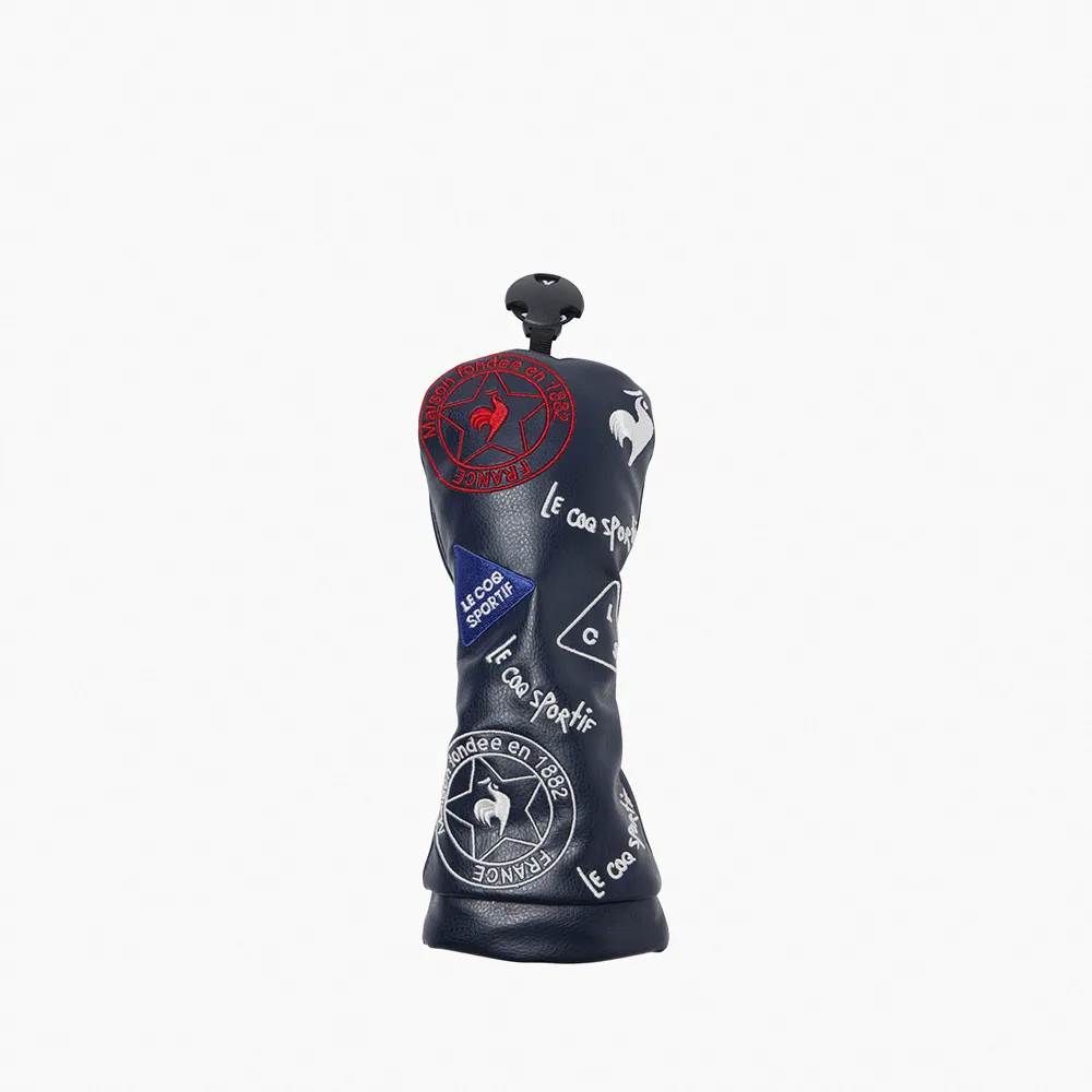 【LE COQ SPORTIF 公雞】高爾夫系列 男款深藍色耐磨合成皮革時尚高爾夫球桿套 QGW0J740