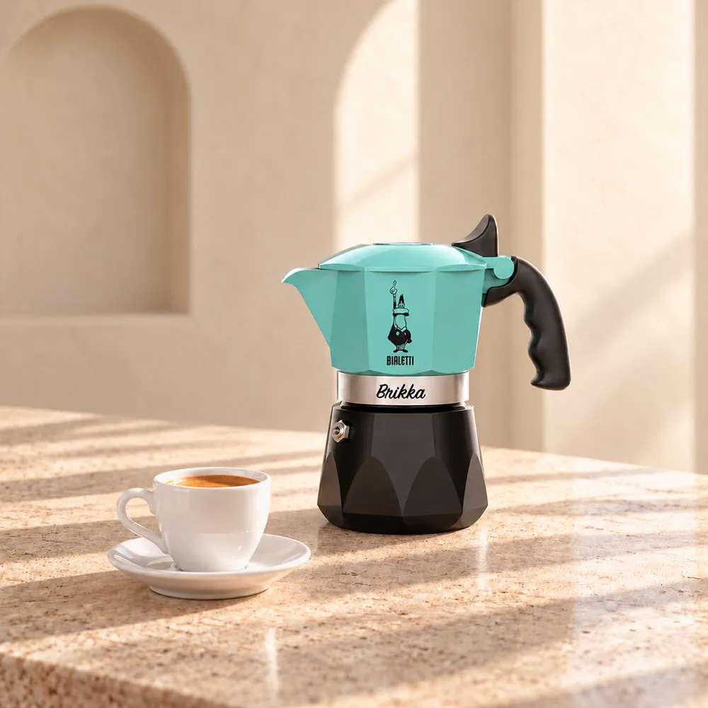 【Bialetti 比亞樂堤】鑽石加壓摩卡壺2杯份-薄荷綠(咖啡壺/免插電咖啡機)