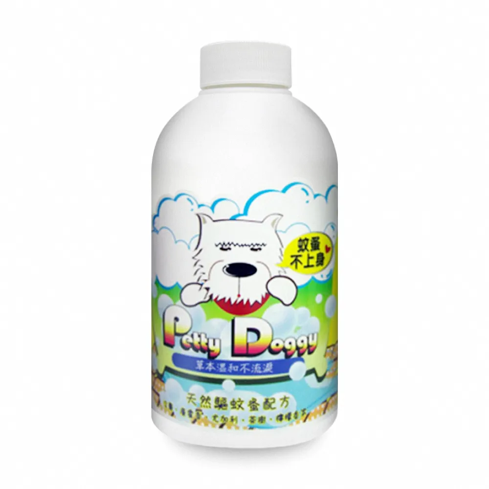 【Petty Doggy】寵物洗毛精天然驅蚊蚤配方 350ml補充瓶x5+ 1壓頭(買好買滿分享組)